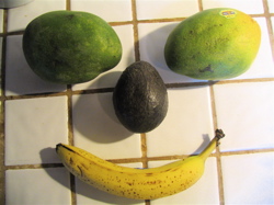 Mango Avocado and Banana Smile